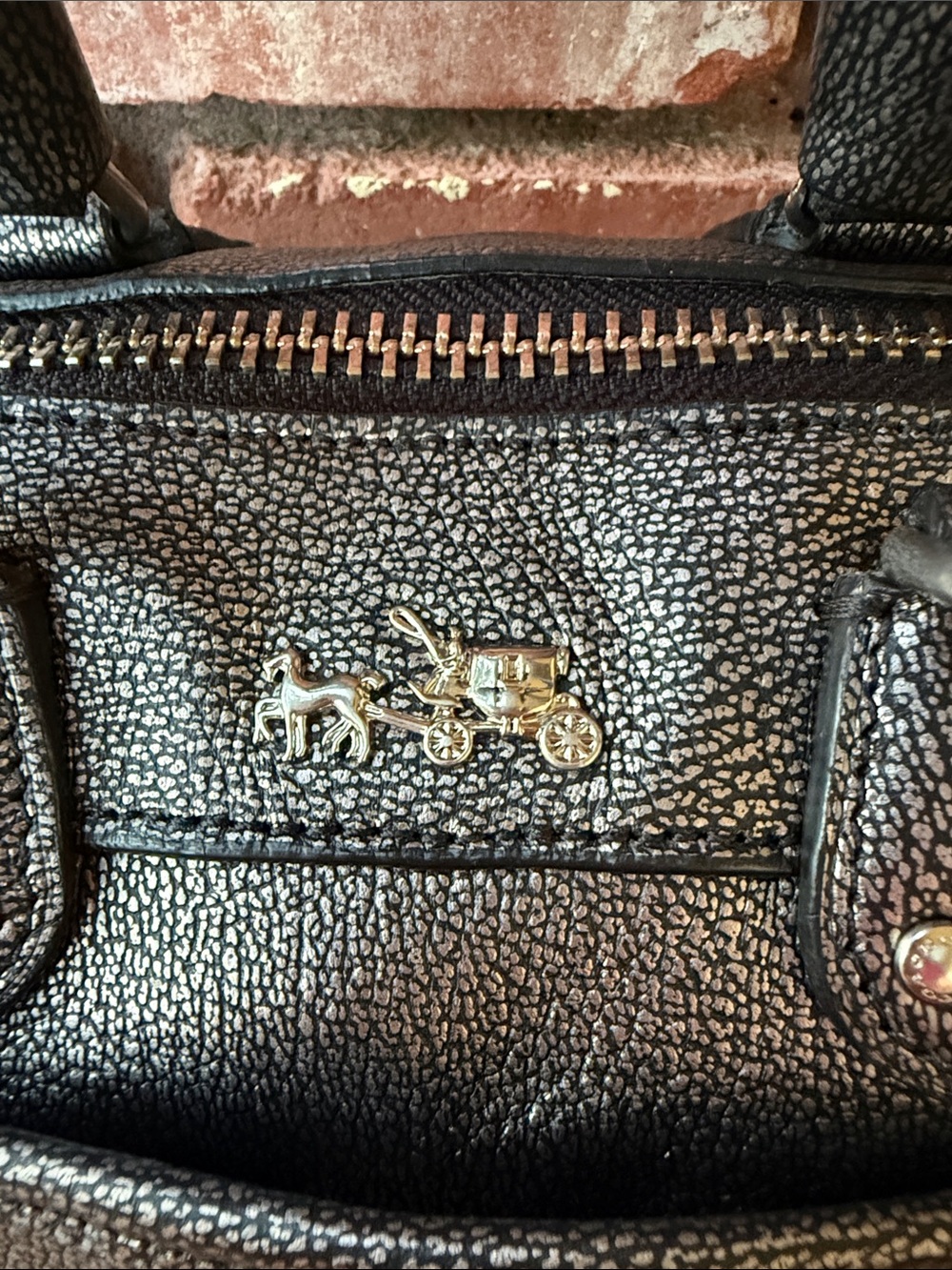 Coach Gunmetal Metallic Rhyder 24 crossbody- no hang tag! - Picture 4 of 13